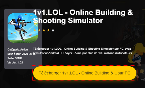 Installer 1v1.LOL - Simulateur de bâtisse et de tir en ligne sur PC 