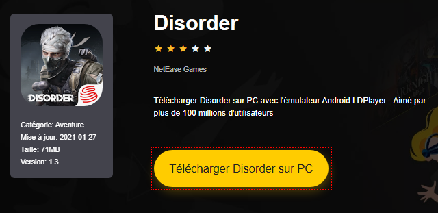 Installer Disorder sur PC 