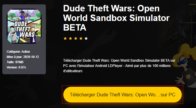 Installer Dude Theft Wars: Open World Sandbox Simulator BETA sur PC 