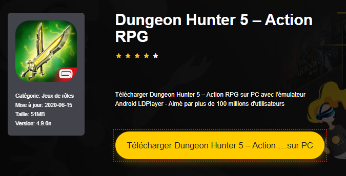 Installer Dungeon Hunter 5 – Action RPG sur PC 