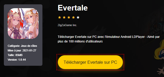 Installer Evertale sur PC 