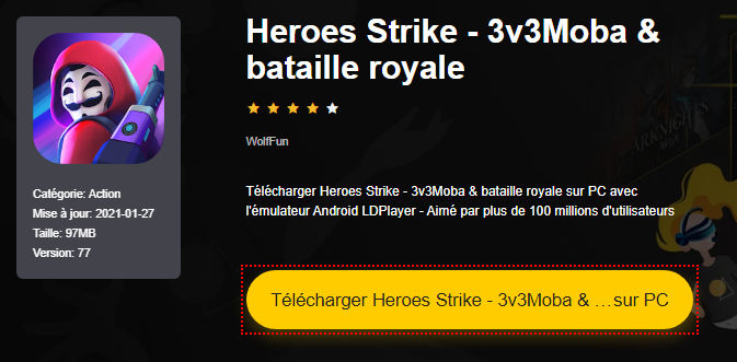 Installer Heroes Strike - 3v3Moba & bataille royale sur PC 