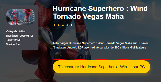 Installer Hurricane Superhero : Wind Tornado Vegas Mafia sur PC 