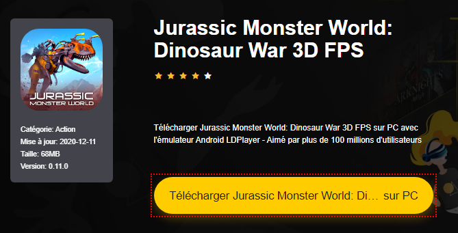 Installer Jurassic Monster World: Dinosaur War 3D FPS sur PC 