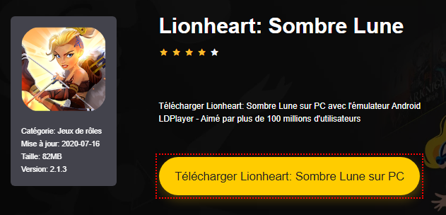 Installer Lionheart: Sombre Lune sur PC 