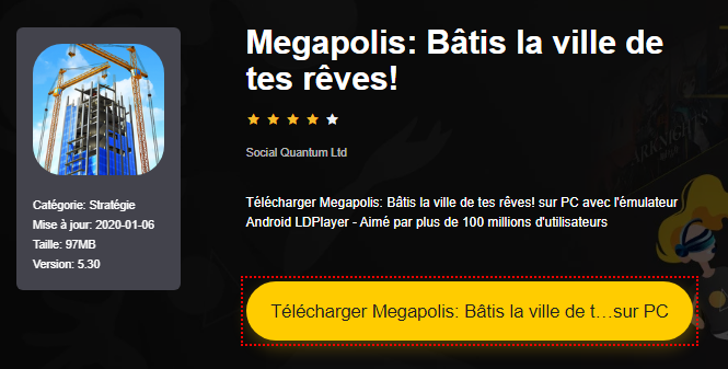 Installer Megapolis: Bâtis la ville de tes rêves! sur PC 