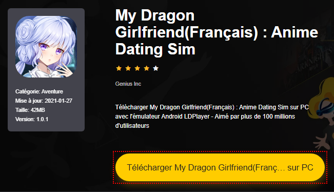 Installer My Dragon Girlfriend(Français) : Anime Dating Sim sur PC 