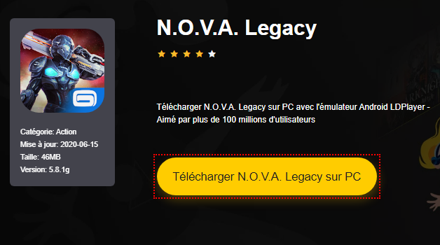 Installer N.O.V.A. Legacy sur PC 