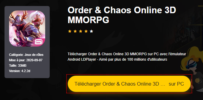 Installer Order & Chaos Online 3D MMORPG sur PC
