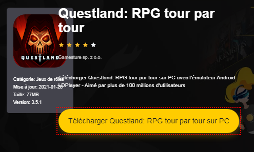 Installer Questland: RPG tour par tour sur PC 