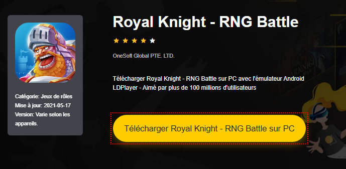 Installer Royal Knight - RNG Battle sur PC 