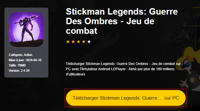 Installer Stickman Legends: Guerre Des Ombres-Jeu de combat sur PC
