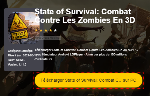 Installer State of Survival: Combat Contre Les Zombies En 3D sur PC 