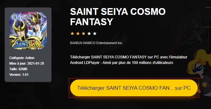 Installer SAINT SEIYA COSMO FANTASY sur PC 