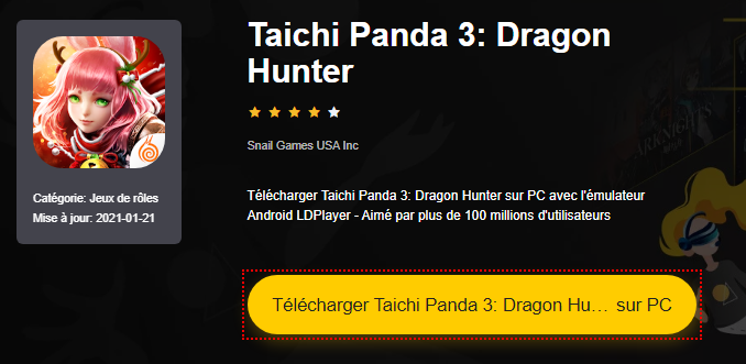 Installer Taichi Panda 3: Dragon Hunter sur PC 