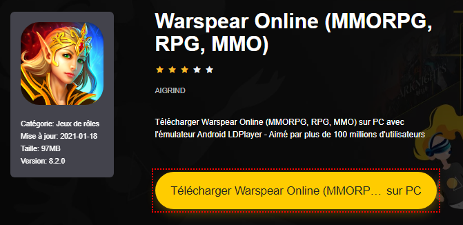 Installer Warspear Online (MMORPG, RPG, MMO) sur PC 