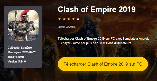 Installer Clash of Empire 2019 sur PC 