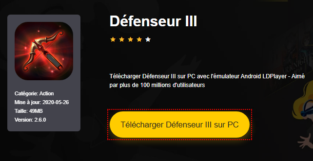 Installer Défenseur III sur PC 