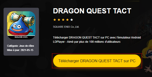 Installer DRAGON QUEST TACT sur PC 