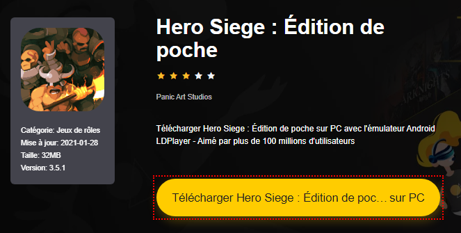 Installer Hero Siege : Édition de poche sur PC 