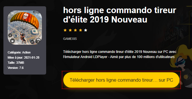 Installer Nouveau tireur d'élite commando hors ligne sur PC 