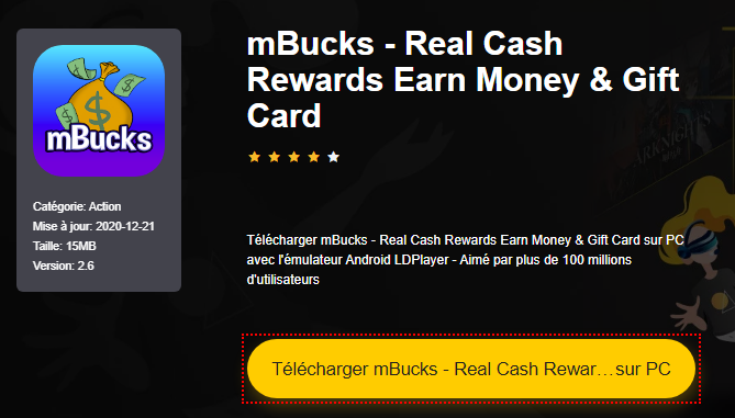 Installer mBucks - Real Cash Rewards Earn Money & Gift Card sur PC 