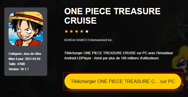 Installer ONE PIECE TREASURE CRUISE sur PC 