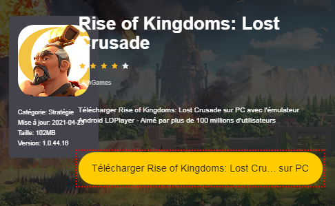 Installer Rise of Kingdoms: Lost Crusade sur PC 