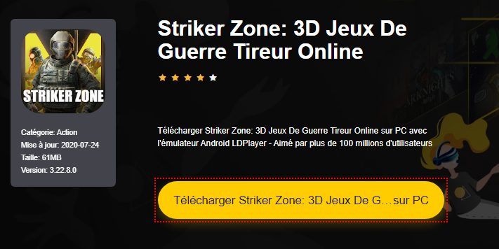 Installer Striker Zone: 3D Jeux De Guerre Tireur Online sur PC 