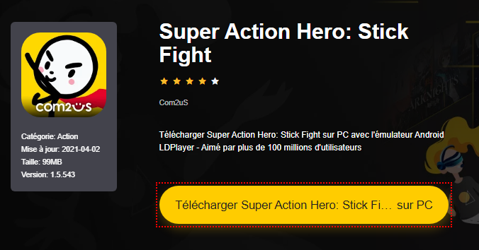 Installer Super Action Hero: Stick Fight sur PC 