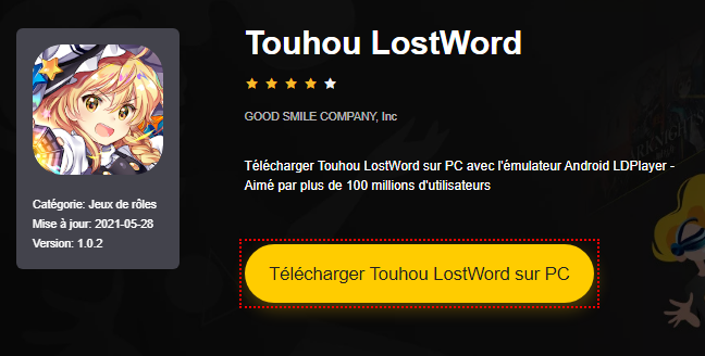 Installer Touhou LostWord sur PC 