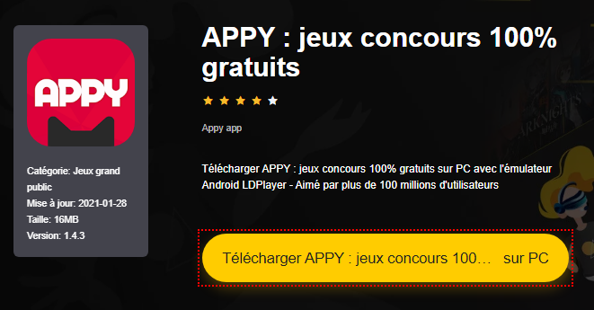 Installer APPY : jeux concours 100% gratuits sur PC 