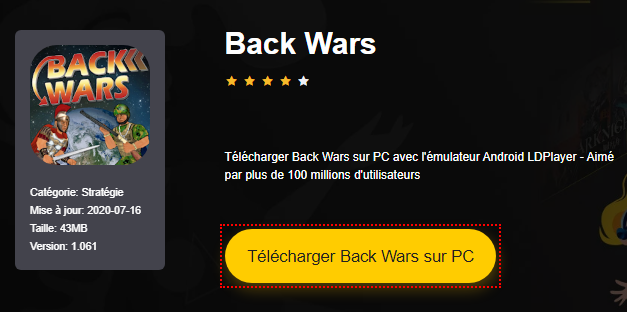 Comment jouer à Back Wars sur PC/ordinateur ?  Comment jouer sur PC