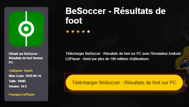 Installer BeSoccer - Résultats de foot sur PC 