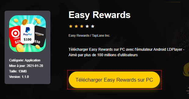 Installer Easy Rewards sur PC 