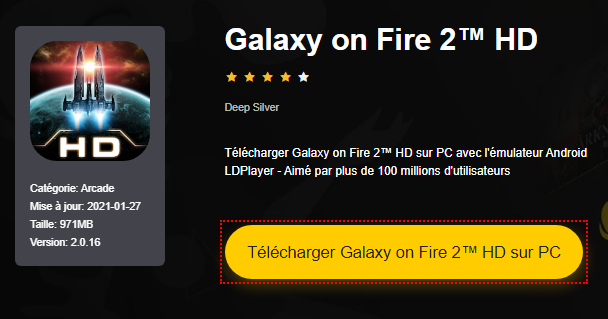 Installer Galaxy on Fire 2™ HD sur PC 