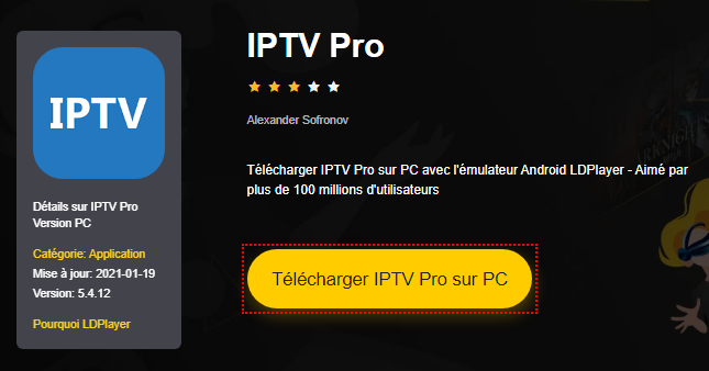 Installer IPTV Pro sur PC 