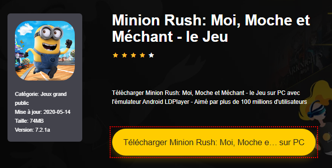 Installer Minion Rush: Moi, Moche et Méchant - le Jeu sur PC 