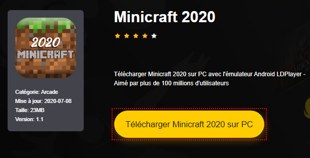 Installer Minicraft 2020 sur PC 