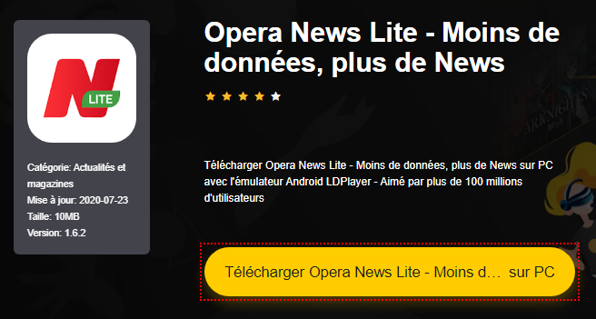 Installer Opera News Lite - Moins de données, plus de News sur PC 