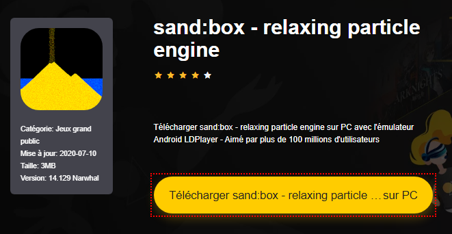 Installer sand:box - relaxing particle engine sur PC 