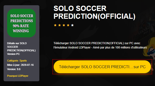 Installer SOLO SOCCER PREDICTION(OFFICIAL) sur PC 