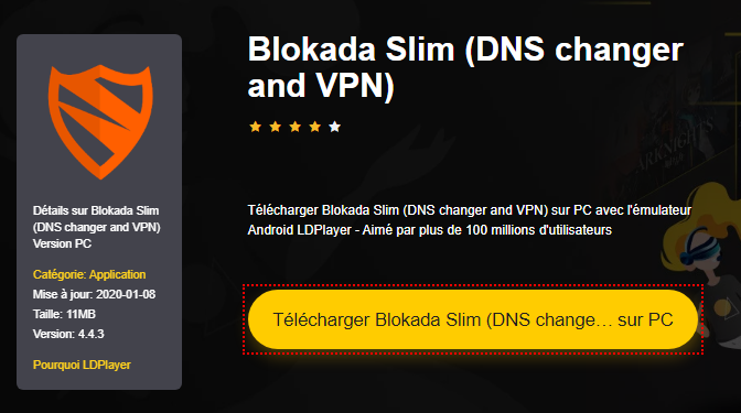 Installer Blokada Slim (DNS changer and VPN) sur PC 