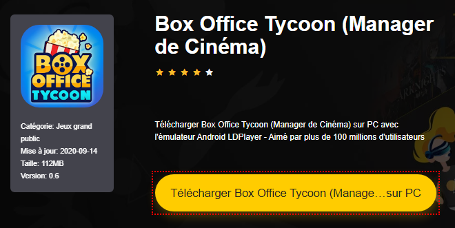 Installer Box Office Tycoon (Manager de Cinéma) sur PC 