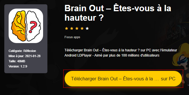 Installer Brain Out – Êtes-vous à la hauteur ? sur PC 