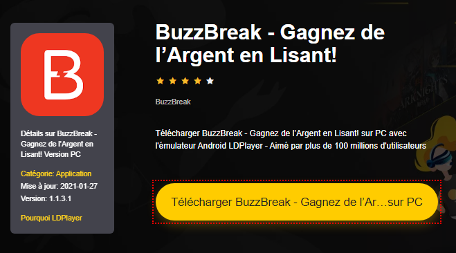 Installer BuzzBreak - Gagnez de l’Argent en Lisant! sur PC 