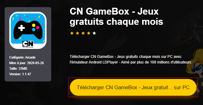 Installer CN GameBox - Jeux gratuits chaque mois sur PC 