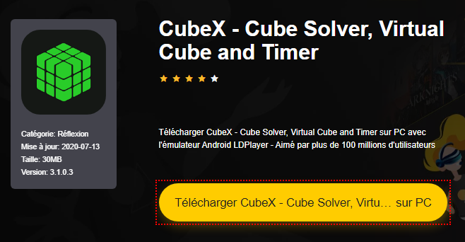 Installer CubeX - Cube Solver, Virtual Cube and Timer sur PC 