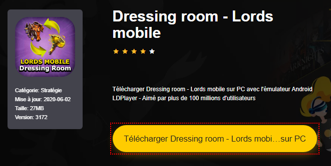 Installer Dressing room - Lords mobile sur PC 