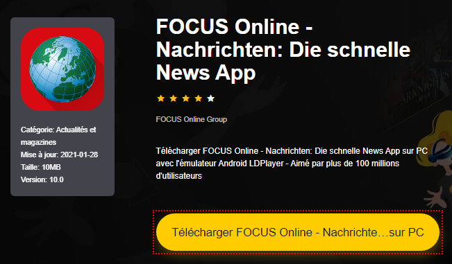 Installer FOCUS Online - Nachrichten: Die schnelle News App sur PC 